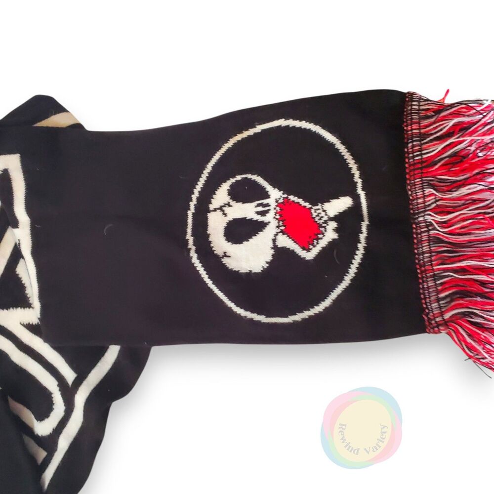 Subhumans Punk Rock Band Knit Scarf Double Sided Skull Logo - Picture 3 of 11